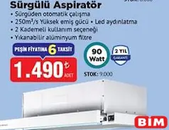 KUMTEL SÜRGÜLÜ ASPİRATÖR